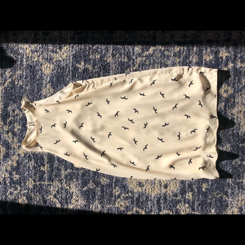 Bird Pattern Shift Dress - Picture 2 of 7